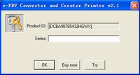 Registraiton dialog for PDF Printer