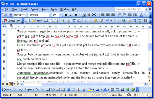 DOC file based on conversion from user password protected PDF to Word - PDF to DOC