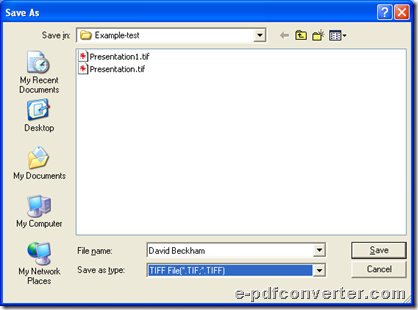 Set objective folder and start conversion from Word to image with one click on save