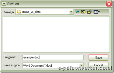 Save Word of DOC/RTF during converting PDF to Word
