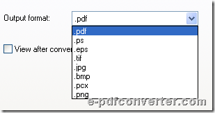 Set targeting format as PDF during batch converting PowerPoint/Excel/Word to PDF with GUI