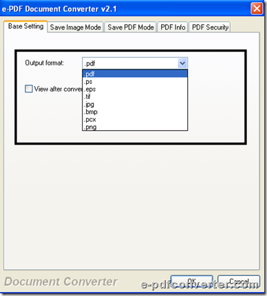 Set PDF as targeting format during converting Word to PDF with GUI interface