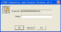 Registraiton dialog for RTF to Acrobat Converter